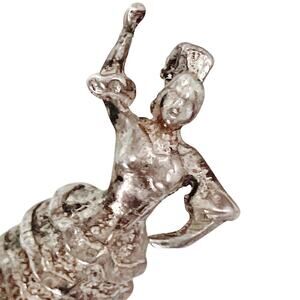 Silver VTG Mid Century Flamenco Dancer Charm Pendant Spanish Flamenco 1950s 60s